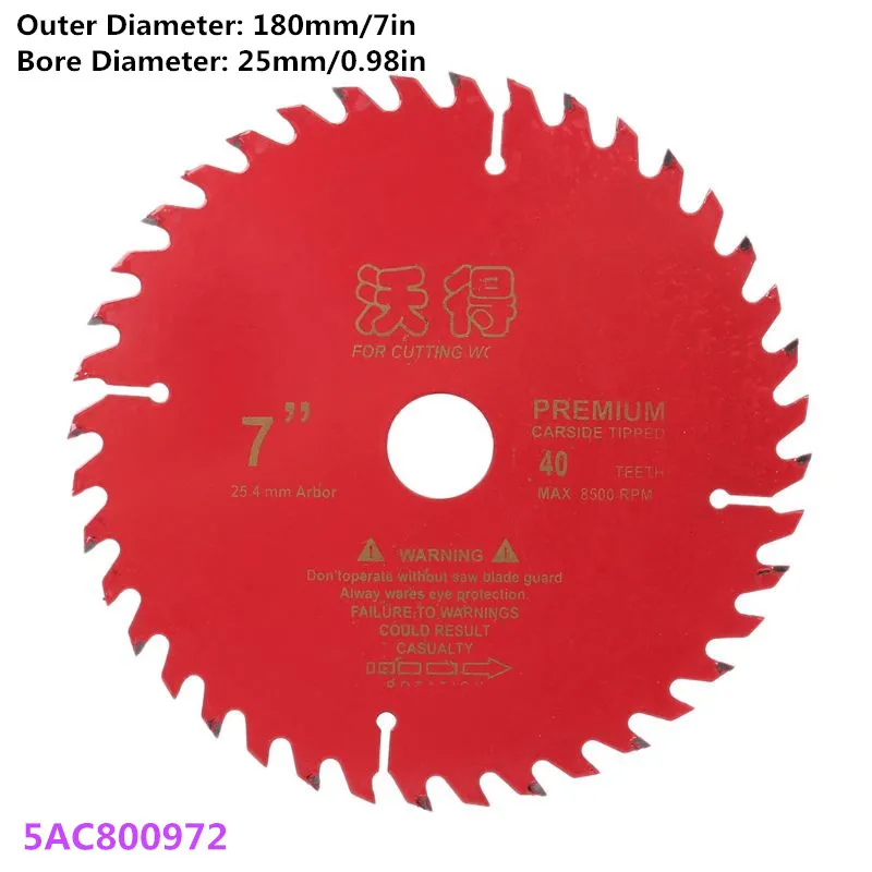 1 шт. 4/7/8 дюймов пильный диск 105/180/200 мм, 30 Вт, 40/60 Зубы деревянный Режущий инструмент для деревообработки отверстия Диаметр 20/25 мм