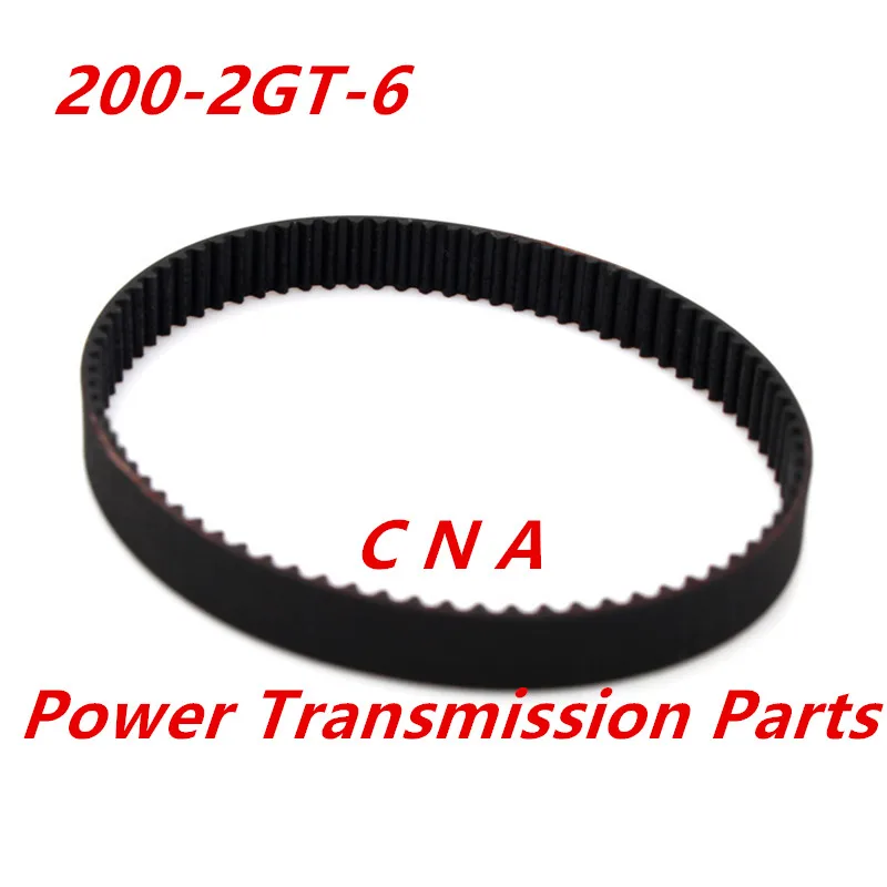 

Free Shipping 3d printer belt closed loop rubber GT2 timing belt 200-2GT-6 teeth 100 length 200mm width 6mm