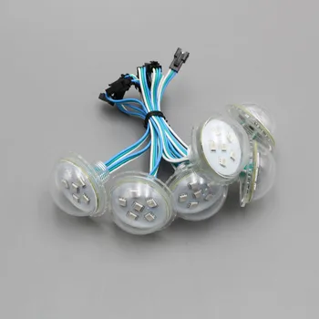 

full color 12V 45mm 6LEDs rgb module UCS1903 led pixel light,smd 5050 rgb amusement ride light,waterproof IP67,Transparent cover