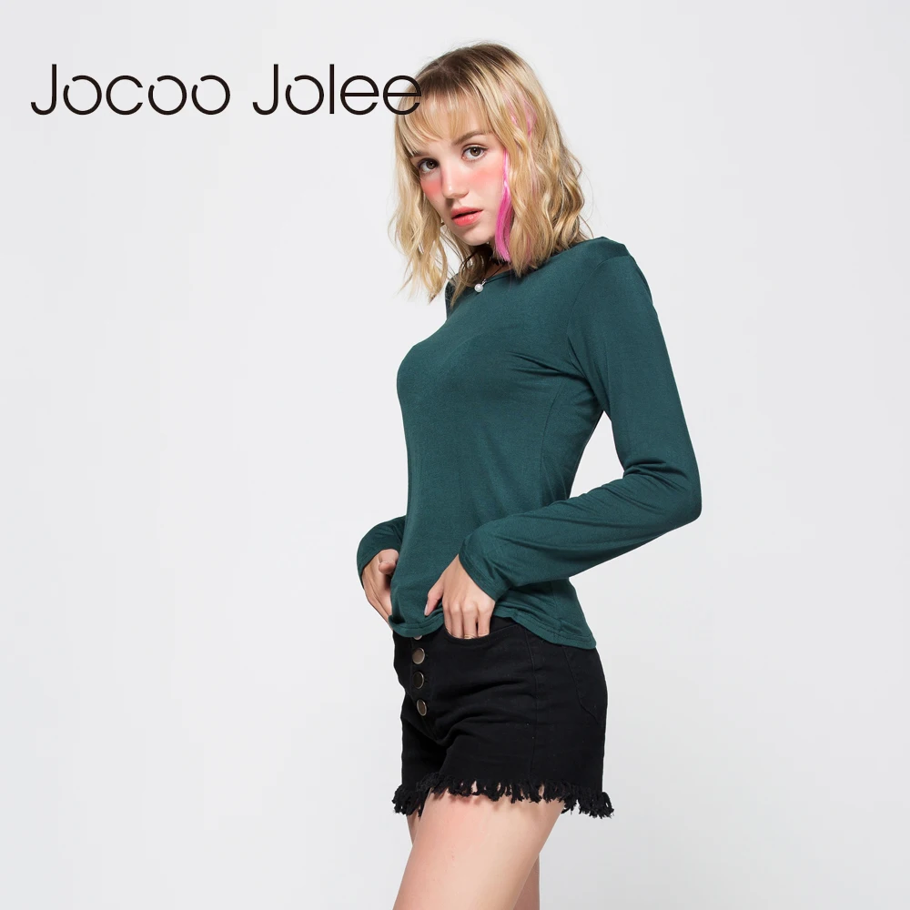 Jocoo Jolee Модные женские джинсовые летние шорты с высокой талией сексуальные черные