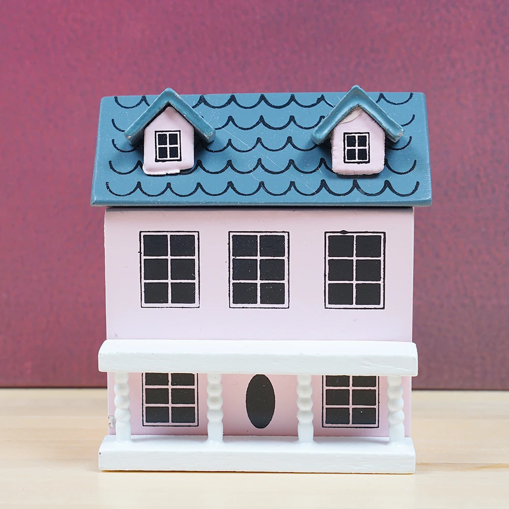 Dongzhur, модель маленького домика, мини 1:12, кукольный домик, аксессуары для куклы, игровой кукольный домик, зеленый светильник, розовый топ, прекрасная вилла, Прямая поставка