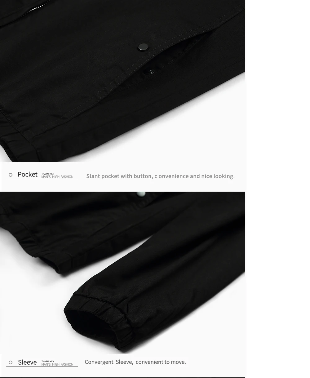 Enjeolon бренд лучших мужчина куртка-бомбер ветровки с капюшоном куртка мужчины, черный Для мужчин s Повседневный пиджак мужской с капюшоном