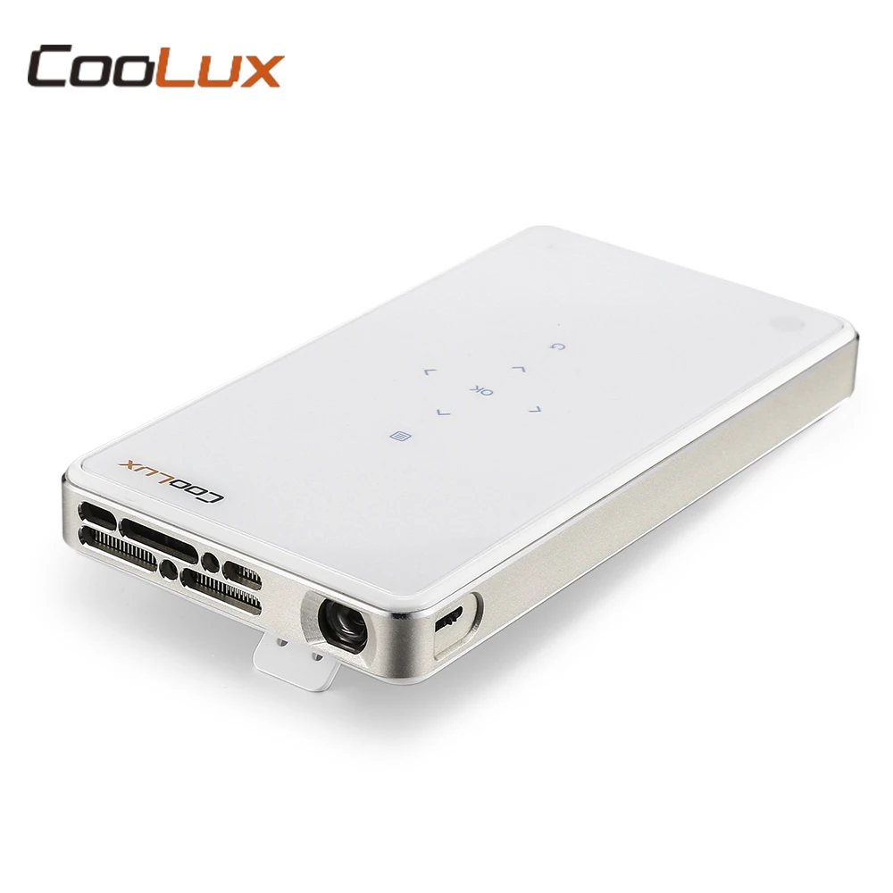 Original COOLUX Q6 Portable DLP Android 4.4 Mini Projector Full HD 1080P Support 2.4 / 5GHz WiFi Bluetooth 4.0 Home Theater