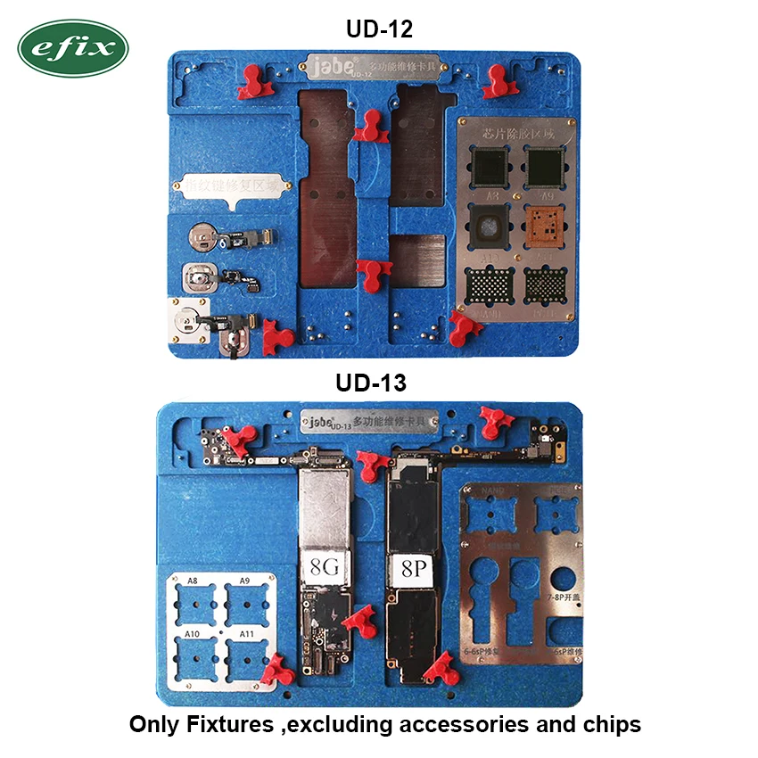 

efix Universal fingerprint main board fixture For iPhone 6G/6P/6S/6SP/7G/7P/8G/8P NAND CPU Remove glue Opening clamp A8 A10