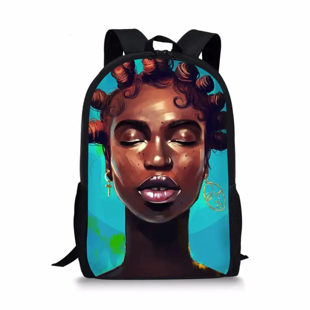 FORUDESIGNS/детская школьная сумка для детей черный в стиле афро для девочек Школьный рюкзак для студентов 3 шт./компл. сумка Mochila Escolar - Цвет: YQ4283C