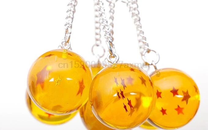 50Set Anime Goku Dragon Ball Super Keychain 3D 1-7 Stars Cosplay Crystal Key chain Collection Toy Gift key Ring 7PCS/Set | Украшения и