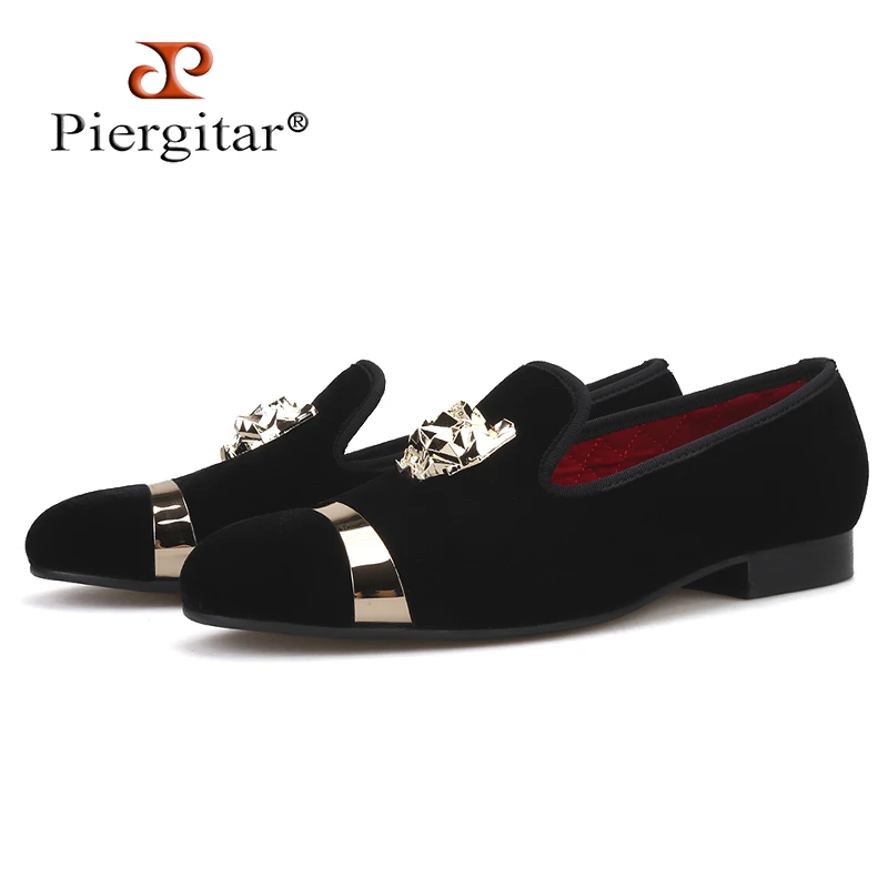 Mens loafers with gold buckle Clearance
