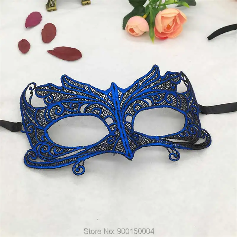 1pc Blue Sexy Lady Lace Mask Eye Mask For Masquerade Party Halloween Party Fancy Drop shipping  (40)