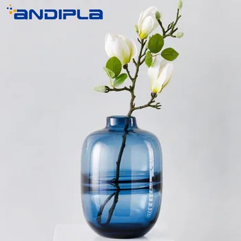 

Modern Simple Transparent Glass Vase Hydroponics Vases Arrangement Dried Flower Container Wedding Home Decor Creative Ornaments