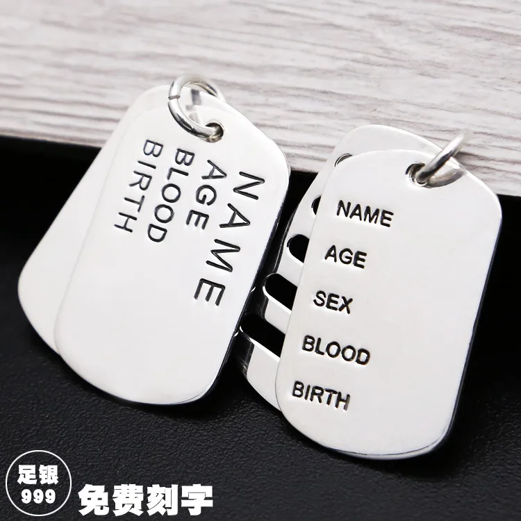 

Asg Cluci Cage Pendants Cage Pendants Soldier Hanging Tag With Smooth Engraving Name, Identity Customized Simple Military Piece
