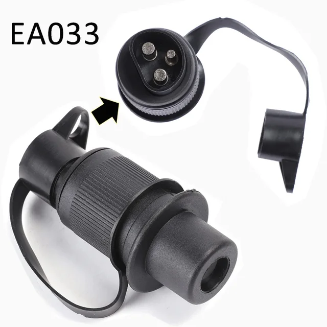European Standard Auto Parts 3Pin Plastic Trailer Plugs and Sockets 12V
