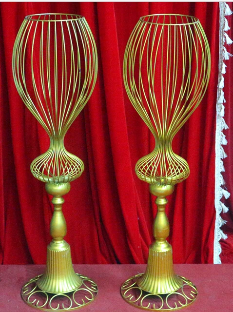 

90 cm gold wedding center vase stands