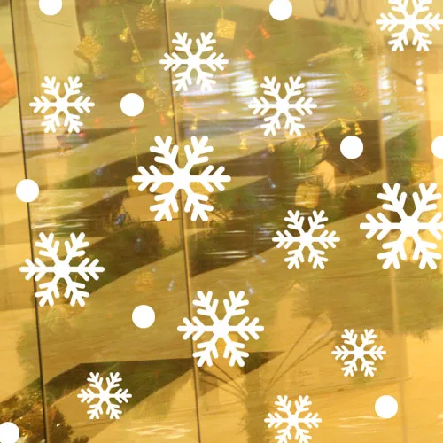 CH-60 New Fashion X-mas and Happy New Year Frozen Snow Flakes DIY Home Decor Vinyl Art Wall Sticker Quality First