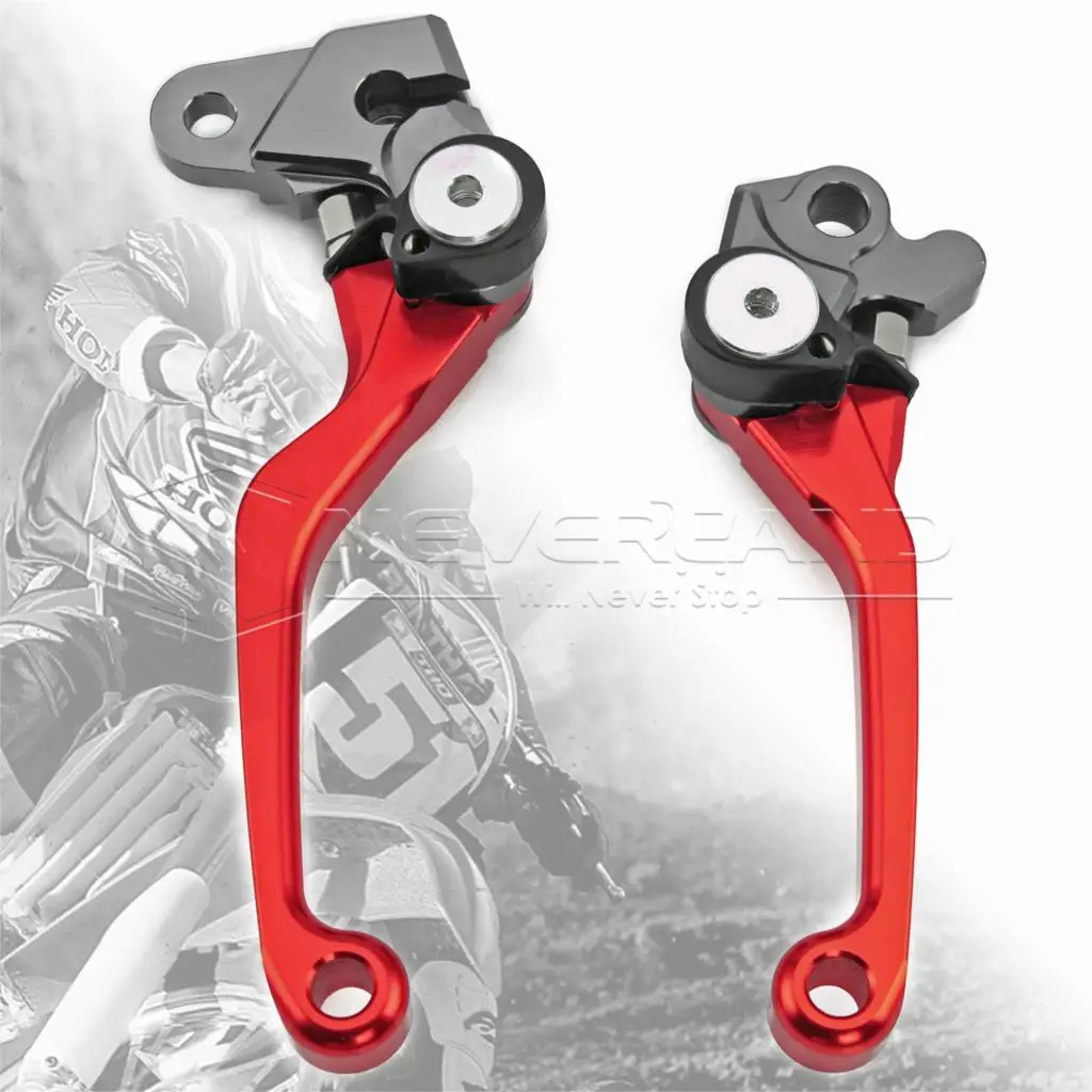 

One Pair CNC Pivot Brake Clutch Levers For Honda CR80R/85R CRF150R CR125R/250R CRF450R CRF125F L01K/R06M Red D10
