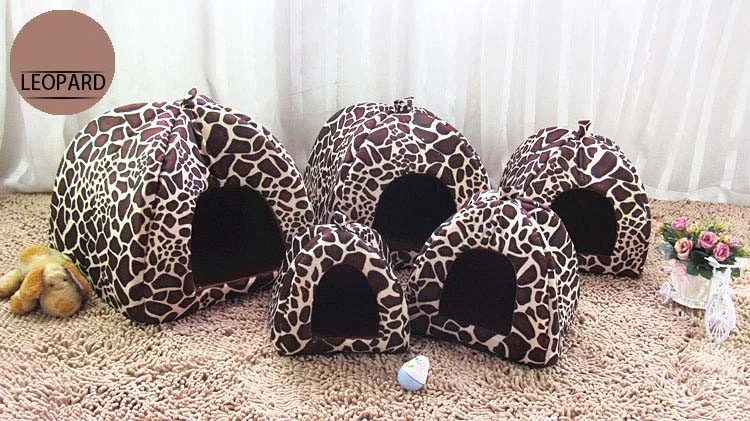 Foldable Cute Dog Kennel House S M L XL XXL Soft Cotton Pet Bed Nest For Large and Small Puppy Dogs Cats 5Colors Hot Pet Supplies3