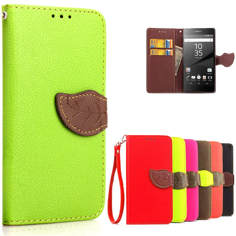 

Luxury Colorful Wallet Flip Litchi Leather Case For Sony Xperia Z5 Phone Stand Card Holder Phone Cover For experia Z5 Funda Capa