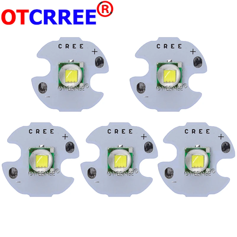 

5PCS CREE XML XM-L T6 LED U2 10W WHITE High Power LED Emitter Diode with 12mm 14mm 16mm 20mm PCB for DIY