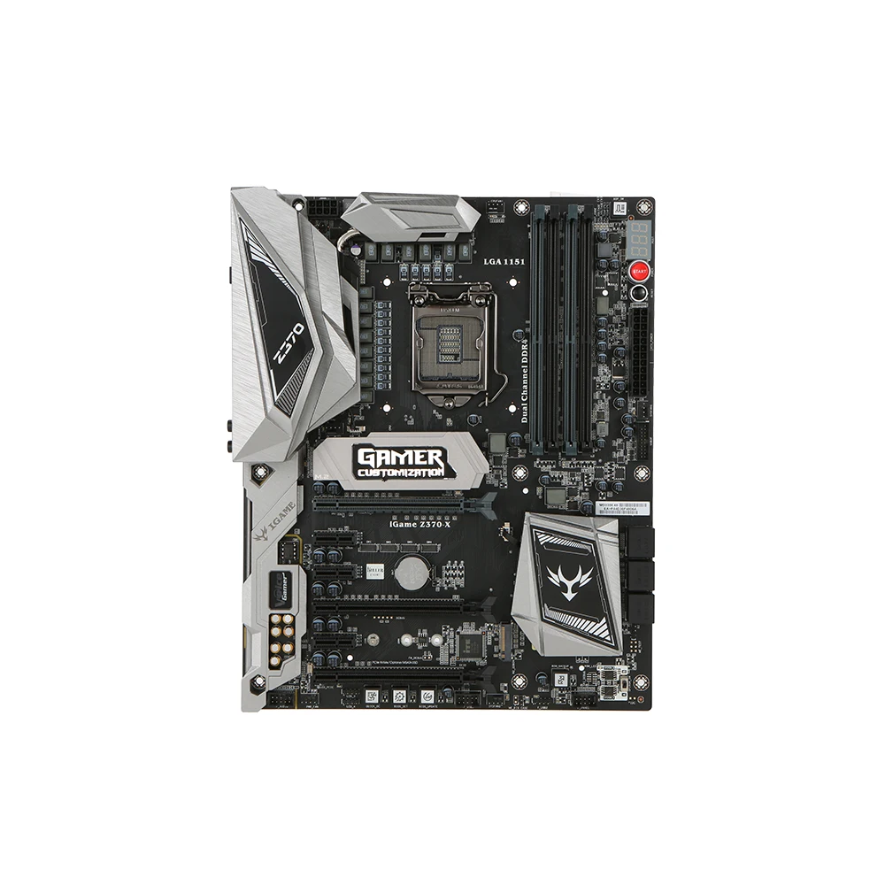 Красочная материнская плата iGame Vulcan X Z370 LGA 1151 DDR4 SATA 6 ГБ/сек. материнская плата по стандарту ATX материнская плата 2 M.2 фронтальная USB3.0 2-Way SLI Pro Gaming