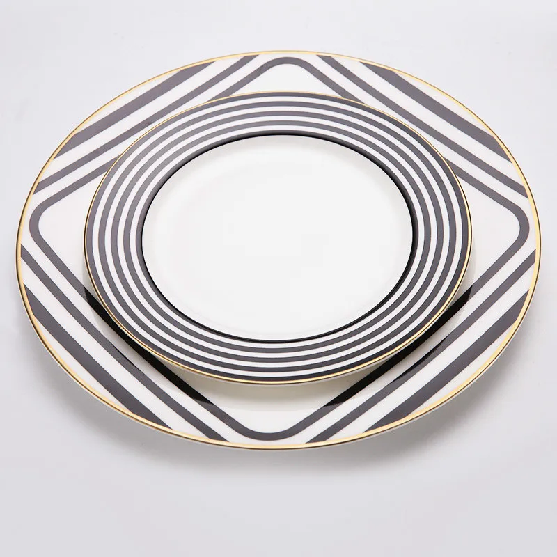 Европейский ресторан S tea k Plate послеобеденный чай закуска тарелка керамическая