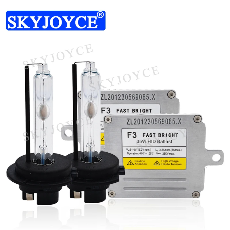 SKT VIP 35W Yeaky XenonKit 12V Быстрый Яркий DLT F3 HID балласт 4500K 5500K H1 H7 H11 D2H XenonBulb Kit | Автомобили и