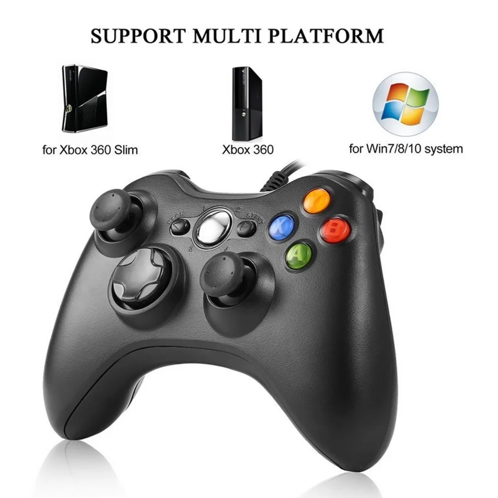 

For Xbox 360 Joystick USB Wired Joypad Gamepads Controller For Official Microsoft PC for Windows 7 8 10