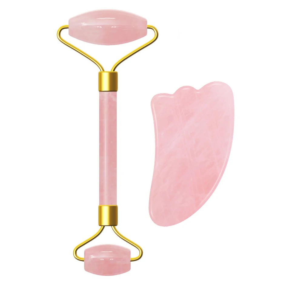  Natural Facial Beauty Massage Tool Jade Roller Gua Sha Stone Jade Massager Face Lifting Tools Skin 