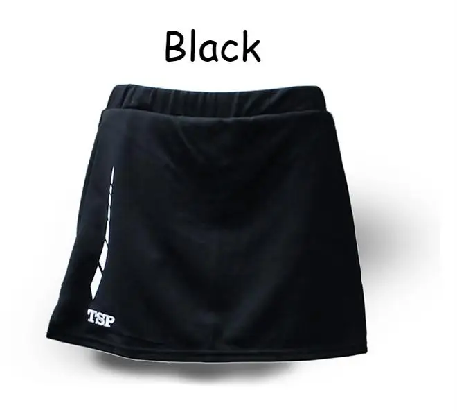 TSP женский настольный теннис юбка бадминтон Высокое качество Настольный теннис юбка высокая талия Гольф тренировочная Спортивная одежда для женщин - Цвет: 31132 black