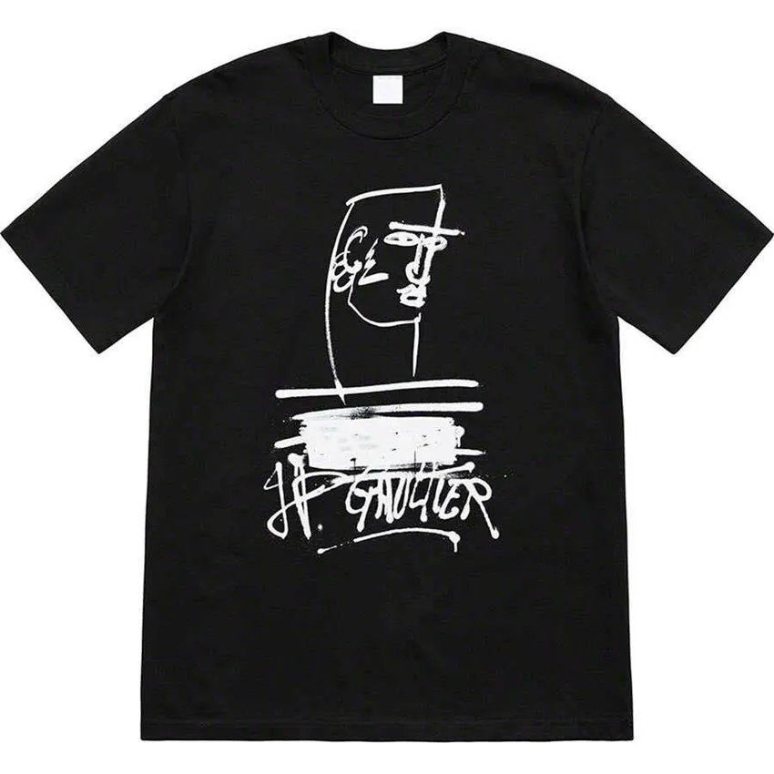 

19ss Jean Paul Tee T Shirt Men Women 1:1 High Quality T-shirts Top Tees