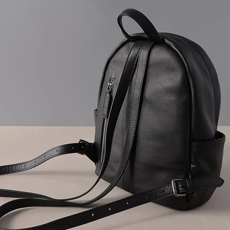 Zency черный женский рюкзак из натуральной кожи, повседневные дорожные сумки, Модный женский ранец высокого качества, школьная сумка для ноутбука