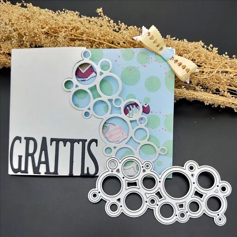 

New Circle Bubble Metal Cutting Dies Scrapbooking Steel Craft Dies Background Stencil Embossing Set Paper Card Making Diy Albums