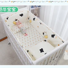 Промо-акция! 6/9 шт. детские постельные принадлежности Матрасы для детской кроватки хлопок мальчик постельное белье-бампер Накладка для детской кроватки одеяло лист весь набор