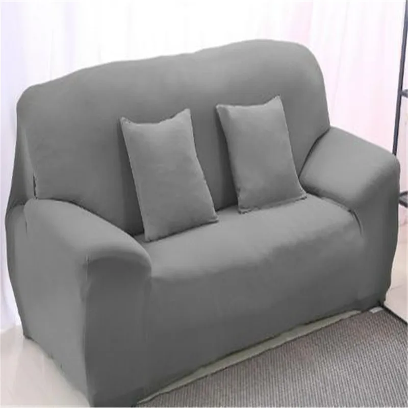 Resilient Protector Couch Covers Sofa Cover Full Cover Antiskid Slipcover 3 Colors for Two Seater Furniture Covers - Цвет: Silver grey