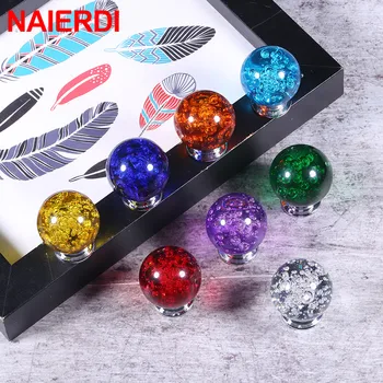 

NAIERDI 30mm Crystal Bubble Ball Furniture Knob Kitchen Cupboard Door Pulls Drawer Knobs Cabinet Handles Wardrobe Door Handles