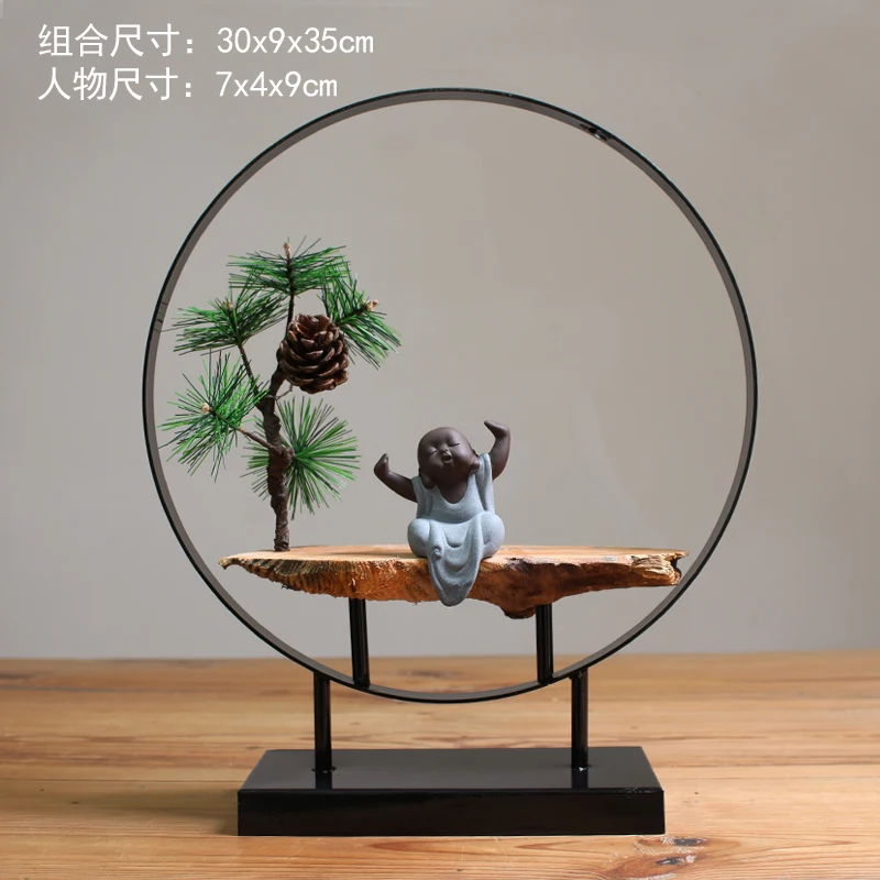 Креативный милый маленький Монах Будда курильница с обратным потоком ладан горелка для гостиной и домашнего офиса Чайный домик домашний декор дзен - Цвет: xuanguan 12