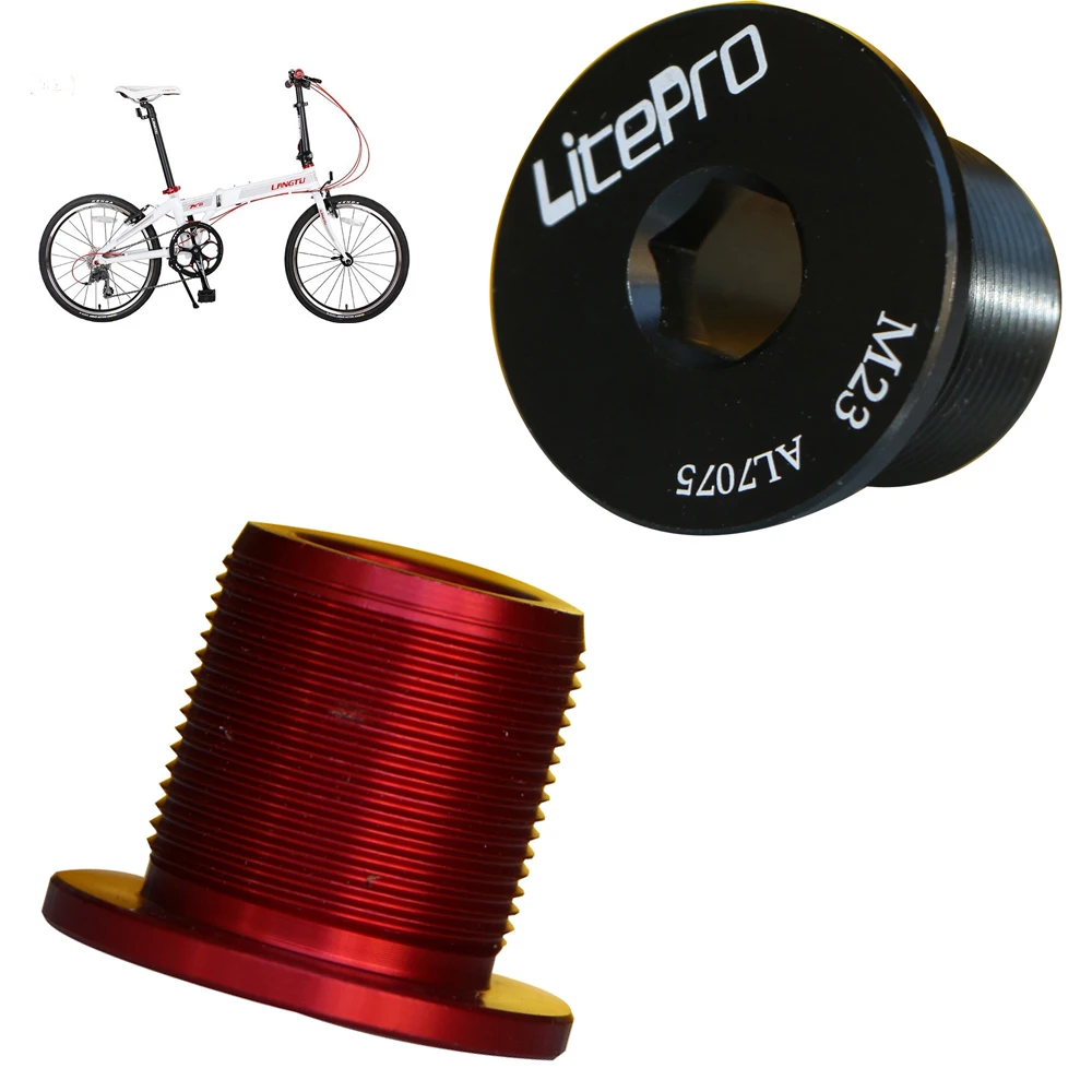 

Litepro folding bicycle Stem Head front fork top tube screw M23 Bike frame riser screw PY412 SP8 Bolt 7075 Aluminum Accessorie