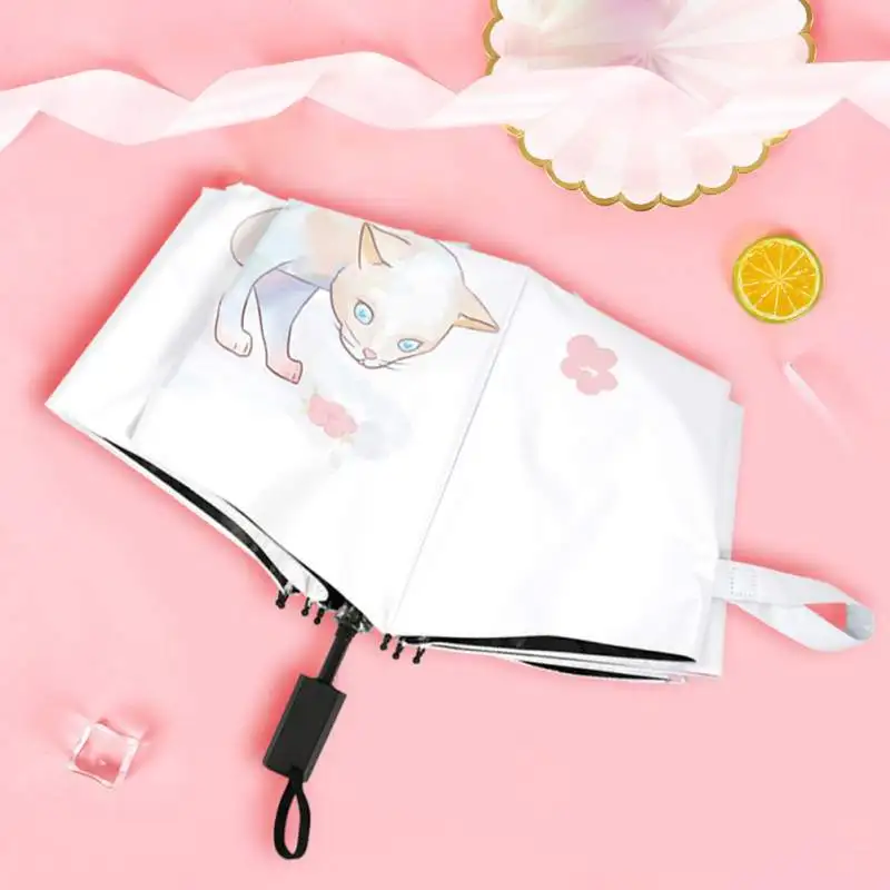 

Cute Portable Travel Umbrella Windproof Light Umbrella Sun Sunshade UV Protection for Rain and Sun 3 Folding Umbrella Outdoor