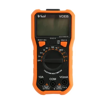 

Vici vc835 Digital Multimeter DC/AC Voltage Current Meter Handheld Ammeter Ohm Diode Capacitance Tester 2000 Counts Multitester