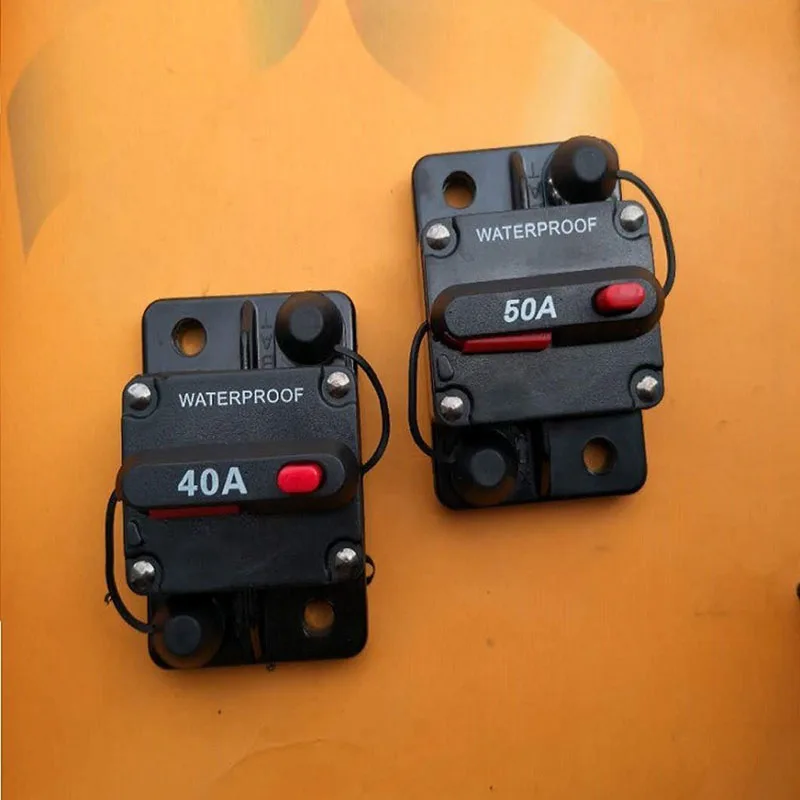 

12V-24V DC 30A,40A,50A,60A,70A,80A,100A,150A,200A Waterproof Circuit Breaker Reset Fuse Inverter