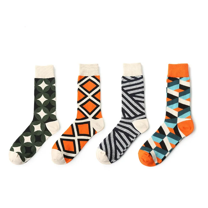 Мужские хлопковые носки в полоску Happy Sox повседневные дизайнерские британском