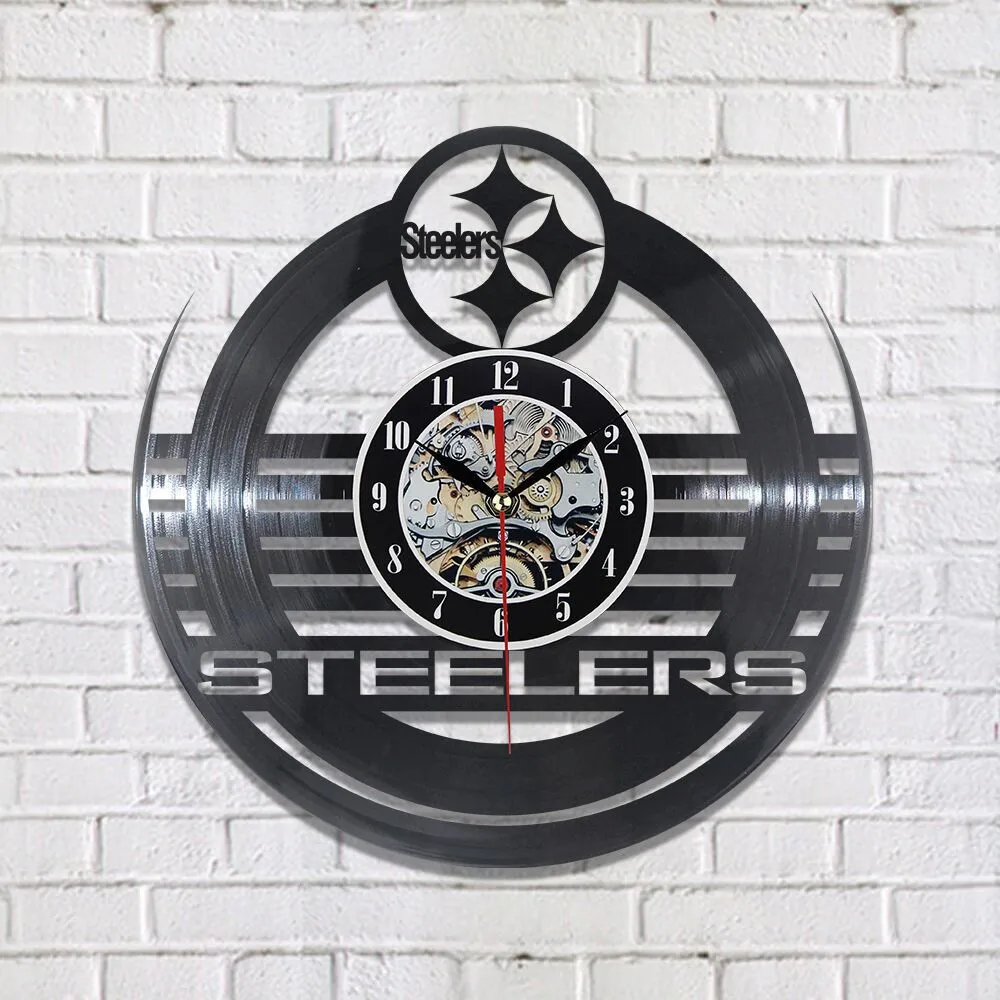 

New CD Vinyl Record Wall Clock Modern Steeler Wall Watch Home Decor Classic Clock Relogio Parede