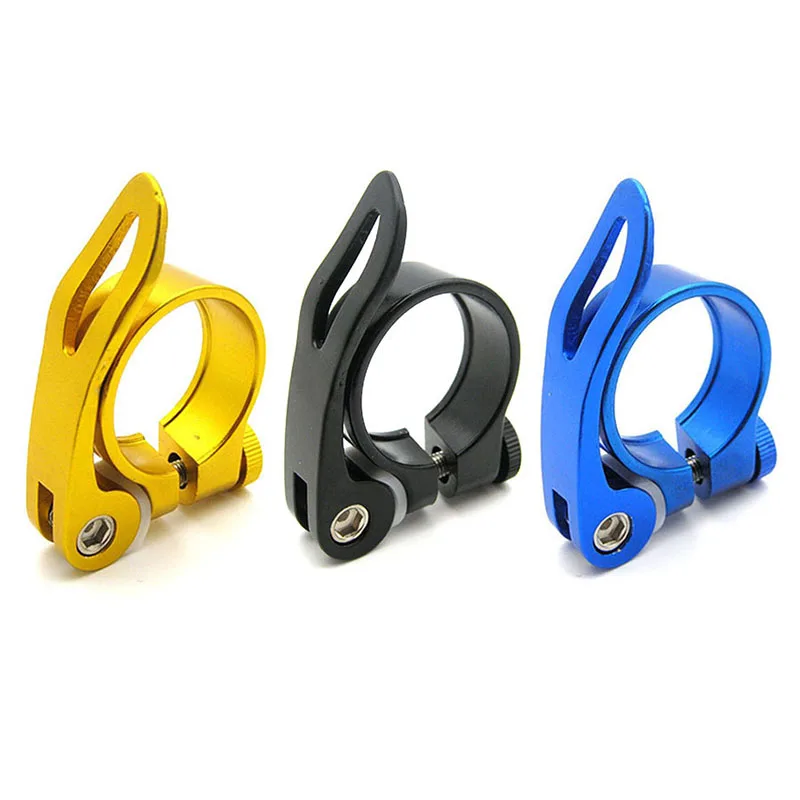 

New 34.9mm BMX MTB Bike Cycling Saddle Seat Post Clamp Quick Release Style Aluminum Alloy MTB Mountain Bike Bicycle Saddle Seat