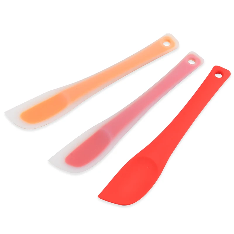 1PC Silicone Cake Spatula Long Handle Shovel Hanging Hole Translucent