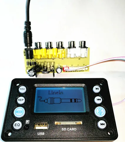 

9-12V and DC5V power connection 4.2 Bluetooth audio input recording radio lyrics display APE, FLAC, WMA, WAV, MP3 decoder board