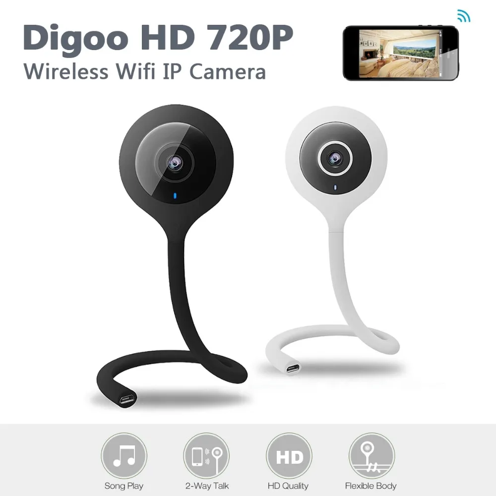 Digoo 2,1 мм DG-QB0 720P беспроводная wifi умная домашняя ip-камера монитор для малышей уход за детьми удобный Три цвета Мини Гибкий