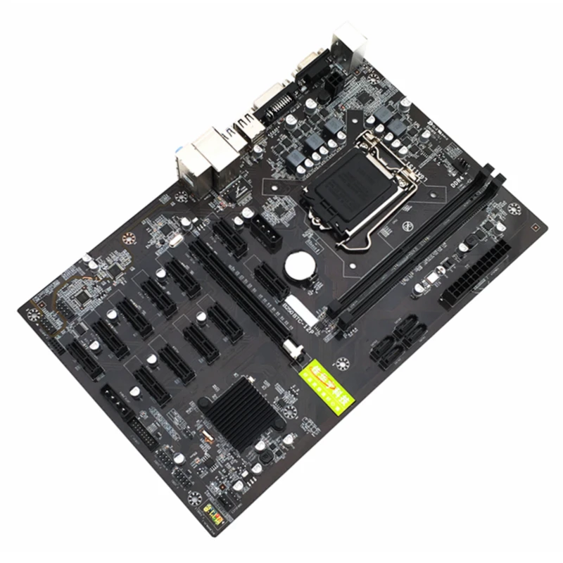 

295*190mm New B250 Motherboard 2*DDR4 Systemboard For Inter LGA1151 Socket Support 12 Graphics Cards BTC Mining Motherboard