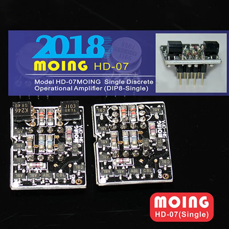 

2 PCS Single output OPAMP headphone device Amplifier Module HD-07 single Discrete Operational Amplifier earphone accessory