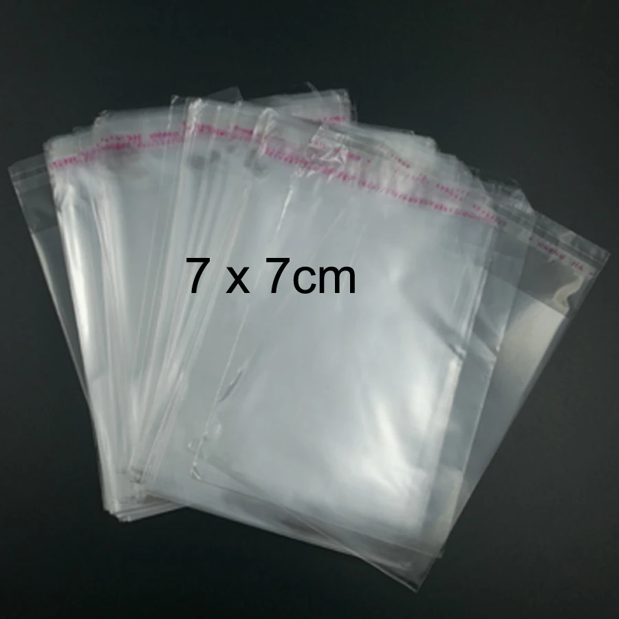 

200 Pcs/lot 7 x 7cm Transparent Small Plastic Bag For Candy Package Favor Christmas Party Cookie Packaging Bags Gift Pouches