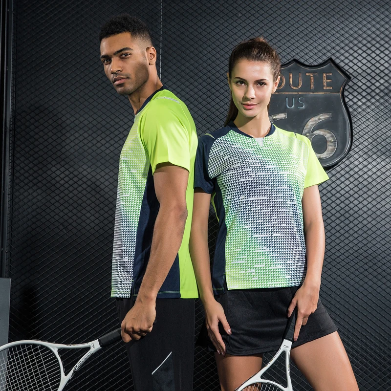 

2019 Women/Men Badminton Tennis Clothing Table Tennis Shirt+Shorts Sportswear Sport Clothes Set Breathable Quick Dry Sport Suits
