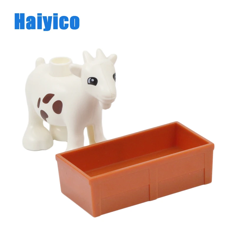 

Haiyico Goat Trough Building Blocks Assemble Toy Compatible With Duplo Bricks set Creative Educational Toys For Children Gifts
