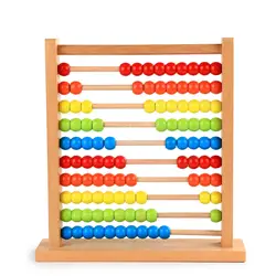 Плюс Размеры детские игрушки деревянные счеты красочные небольшой номера подсчет расчет бисер дети обучения математике раннего